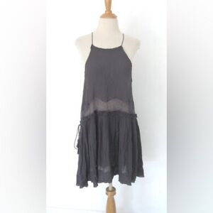 Intimately Free People Gray Trapeze Slip Dress